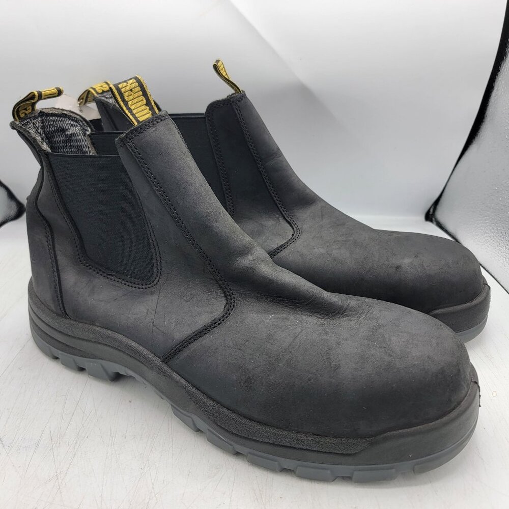 Handmen Mens 13 Black Work Boots Waterproof Outdoors Heavy Duty Work Wear